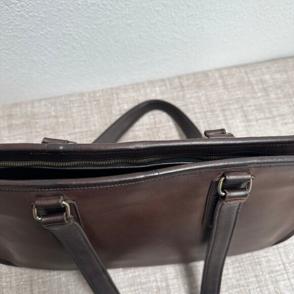 Rare Vintage Coach Marketing Tote 9580 in Mahogany Leather, NYC made 1977 in EVC - Picture 6 of 13